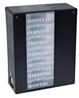 Wochen Medikamentendosierer 7 Tage mit 4 Fächern (Schwarz)