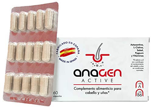 Anagen Active | Vitaminas crece pelo y uñas. (1 Caja -60 cápsulas)