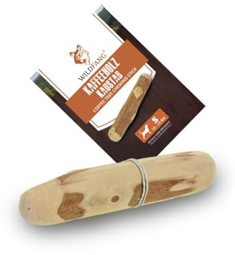 Wildfang® Tuggleksak av kaffeträ, S – Slitstarka tuggleksaker för hundar med starkt tuggbehov, bitleksak för valpar, träning av tuggmuskler, tuggpinne av kaffeträ för medelstora hundar (15 kg), 1-pack