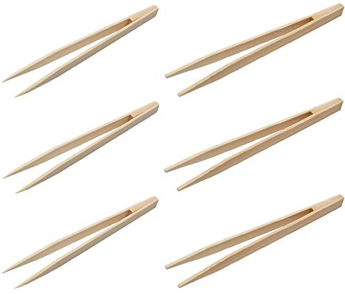 6 Holz Zangen 15cm Bambus Kochpinzette Hot Pot Zange Küchenzange Bambuszange Grillzange Raclette