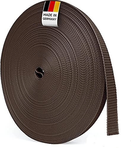 BAUHELD® 50m de correa para persianas 14mm 18mm 20mm 23mm [Hecho en Alemania] Adecuado para persianas en puertas y ventanas [Alta resistencia a la rotura y estabilidad UV] Correa para persianas Gris
