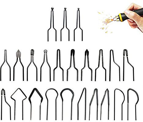 Brandstiftungs-Drahtspitzen-Set, 23 Stück 1 mm Holzbrennspitzen Brandmalerei-Spitzenspitzen für Brandmalerei-Maschine