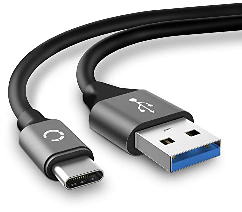 CELLONIC USB Speaker Cable Compatible for Bang & Olufsen BeoPlay A1, A2 Active, BeoLit 17, BeoPlay P2, P6, 2m Fast Charging 3A Portable Wireless Bluetooth Speaker Charger Cord PVC - Grey