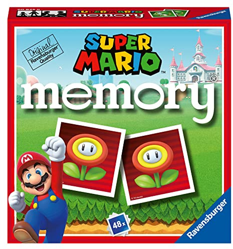 Ravensburger - Memory Super Mario, Board Game, Memory Game for Children 3 Years or Older, 48 Cards, 2 to 6 Players, Italian Version