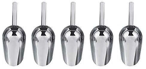 Eisschaufel, Mehlschaufel Kleine Schaufel für Bonbonglas 5 X Süße Schaufeln Hochzeit Süßigkeiten Buffet Home Küche Edelstahl-Set für Mehl Futter Kaffee Lebensmittel Süßigkeiten (5 * Schaufel)
