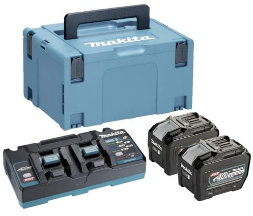 Makita Makita 40V Li-ion MAX Set de 2 batteries 8.0Ah - Chargeur - Mbox - 191Y97-1