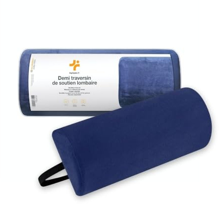 Inphysio® Mezzo Cuscino per Sostegno Lombare, Cuscino Ergonomico Multifunzione, Cuscino Memory Foam, Cuscino Lombare per l'Auto, Sedia da Ufficio, Antidolore, Ipoallergenico, 42 x 18 x 10 cm