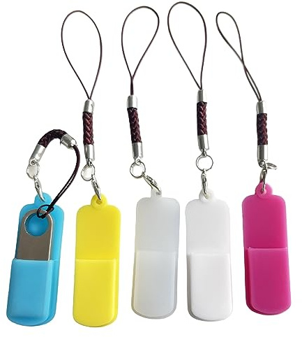 RIVEENY 5-Pack Silicone USB Case - USB Flash Drive Protector with Lanyard - Easy to Carry for Students, Teachers, and Office Workers