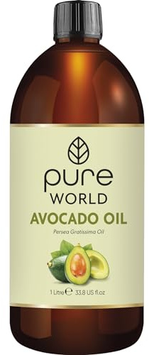 Pure World Avocado Oil 1000ml 100% Pure and Natural Cold Pressed Premium Quality Avocado Oil Skin, Edible