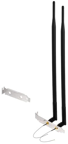 Superbat WLAN PC Antennenkit 2,4/5,8GHz RP-SMA/MHF4, 2er-Set | WiFi Ersatzantenne mit 2×25cm Pigtails für M.2-NGFF | Für Intel AX200NGW/8265/7265/9560, Router, Access Point, Kamera und FPV