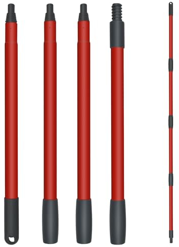 GFRED 1 PCS Mop Handle Replacement Accessories Compatible with Vileda Spin Turbo/Turbo Smart/EasyWring Mop Adjustable Four-Section Pole for Easy Installation （Only Mop Handle are Included）