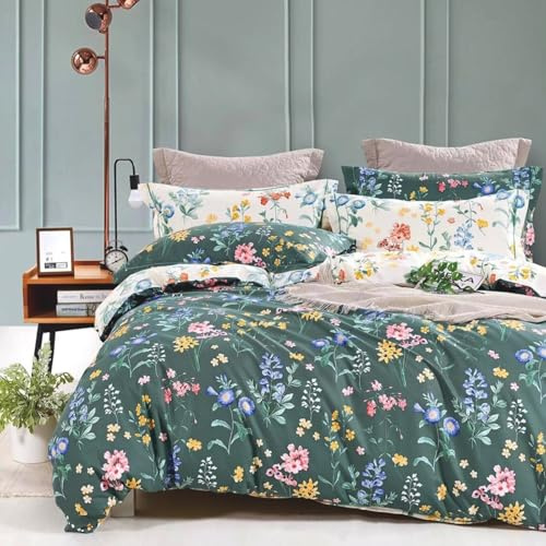 Freyamy Bettwäsche 155x220 Blumen Pflanzen Aesthetic Bettwäsche Set