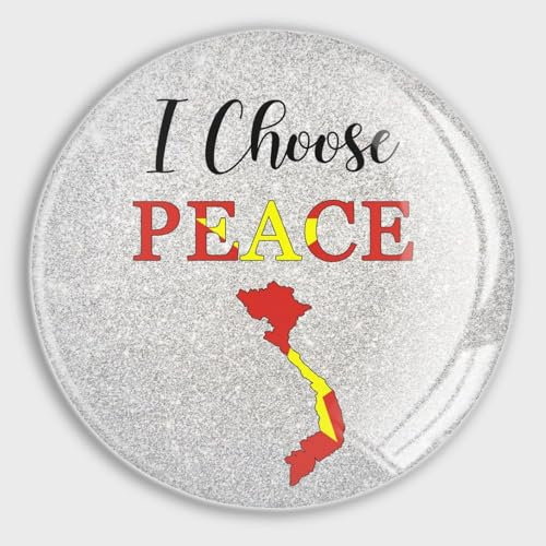 Evans1nism Kühlschrankmagnete mit Vietnam-Flagge, Glas, kleine Magnete I Choice Peace, patriotische Flagge, Magnetaufkleber für Winterurlaub, Metalltür, Garage, Auto, 2 Stück, Klassenzimmer-Dekor