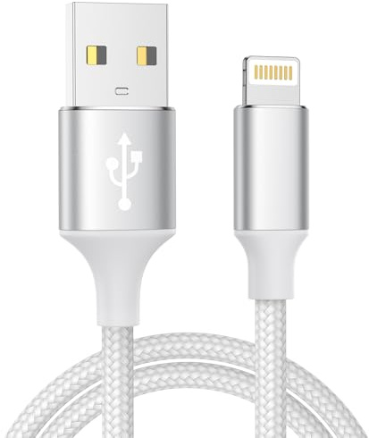 iPhone Ladekabel, Lightning Kabel 1.8M Ladekabel iPhone Schnellladekabel MFi Zertifiziert iPhone Kabel Nylon USB Lightning Kabel für iPhone 14 13 12 11 Pro Max Mini XS XR X 8 7 6 Plus 5 SE 2020