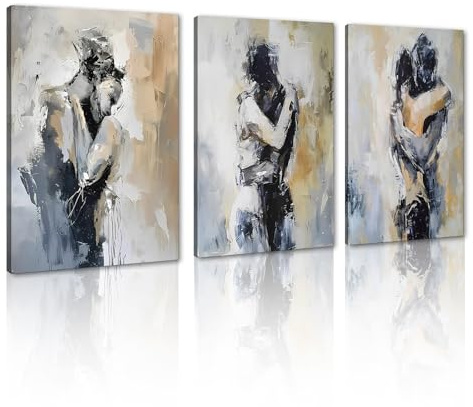 Novatique Sexy Leinwand-Kunst, abstrakt, sexy Dame, Leinwandposter, Wanddekoration, abstrakt, modern, sexy Wandbild, Mädchen-Kunstwerk für Wohnzimmer, Schlafzimmer, Badezimmer, 61 x 91,4 cm, 3 Stück