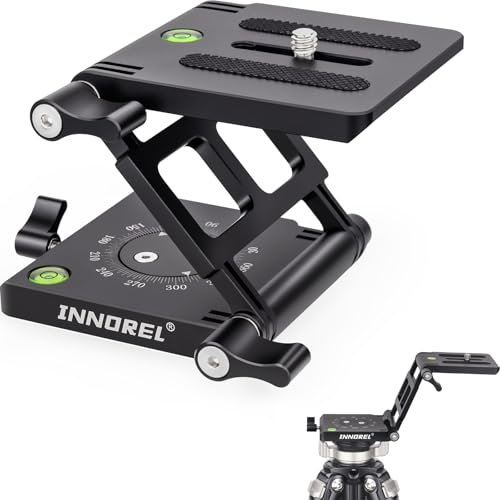 INNOREL ZH7 Z Flex Tête de trépied inclinable en alliage d'aluminium flexible Plusieurs angles Panoramique Tête de type Z avec bouton de réglage pour Canon Nikon Sony DSLR Camera Caméscope Rail