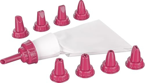 Sac à poche riutilizzabili in silicone bianco con 9 beccucci per tubazioni, colori assortiti, 26 cm, sac à poche da 3,5 cm Sucasa