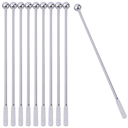RLVYTA mischpaddel 19 cm Rührstäbchen, Kaffeerührlöffel, Paddelrührer, Wiederverwendbare Rührstäbchen, Getränkerührer Braupaddel(10 pcs)