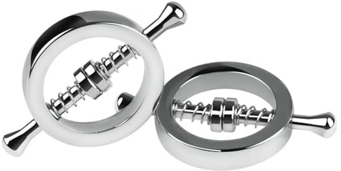 2 piercings falsos para pezón, de acero inoxidable, sin perforación, para pezones, anillos de pezón, joyería para pezón, para mujer, Large