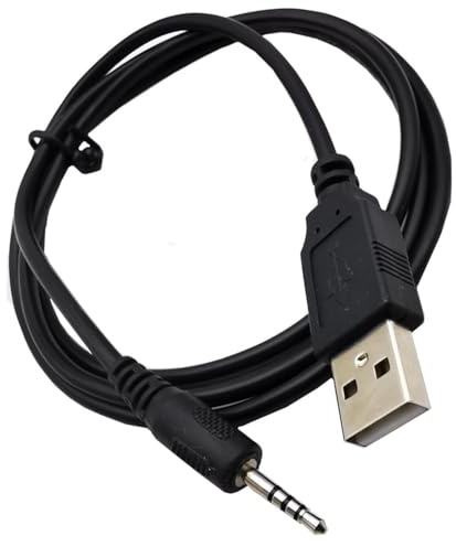 DUSTEWQ USB to 2.5mm Male AUX Audio Jack Charging Cable Compatible with JBL Synchros S300a S300 S300I S400BT J56BT E30 E40 E40BT E50BT S500 S700