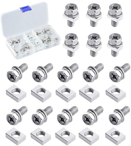 SinChic Jeux Boulons et Écrous de Batterie de Moto,16 PCS Cosse Batterie Écrou en Acier Inoxydable Boulon de Batterie Scooter D'écrous et Vis Cosse de Batterie de Moto pour VTT Vélo Scooter