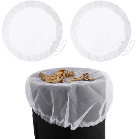 JYNXOR 2 Pezzi Raccolta Acqua Piovana, Serbatoio Acqua Piovana 100cm, Rete per Serbatoio dell'acqua Piovana da Giardino, Coperture in Rete per Botti di Pioggia