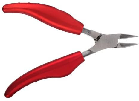 Healifty Cortaúñas Acero Inoxidable Resistente para Uñas Gruesas y Encarnadas Diseño Plegable y Curvado y Mango de Goma Cómodo para Uso Profesional y Personal