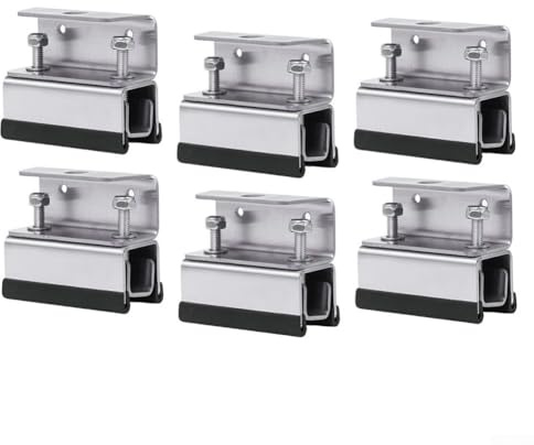 Set di 6 staffe di montaggio fotovoltaiche in acciaio inossidabile per camper per Plus Yacht sul tetto, scatole di carico a lunga durata, hardware di fissaggio per pannelli solari con compatibilità