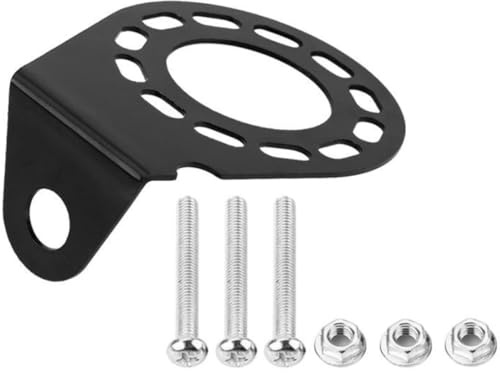 Healifty Staffa di Montaggio in Metallo Nero per Connettore Terminale Rimorchio 7 e 13 Vie Supporto a Vite, Accessorio per Cablaggio Camper e Camion, Installazione Stabile e Resistente