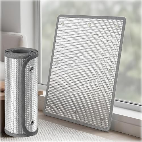 8mm Película para Ventanas Aislante Térmico De Aluminio Vinilo Cristal Reflectante Térmico Película De Privacidad para Ventanas Tejados(35x110cm)