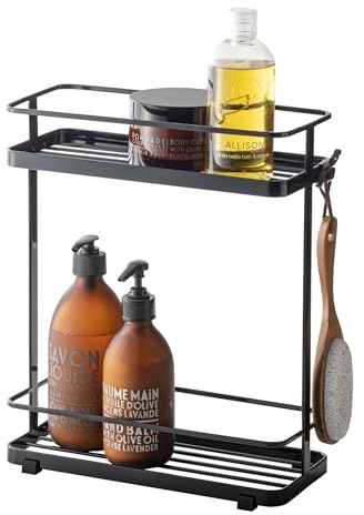YAMAZAKI 6791 TOWER Dispenser Rack, black, Steel, 28 x 12 x 33.5 cm