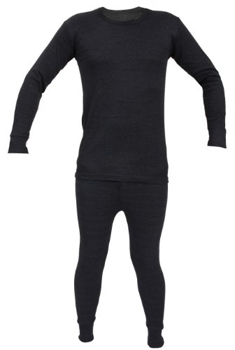 Kids Thermal Winter Warm Underwear Set Long John Bottom and Long Sleeve Top Size:Age 6-8 Years (Unisex Boy Girl Children) Colour:Charcoal Grey