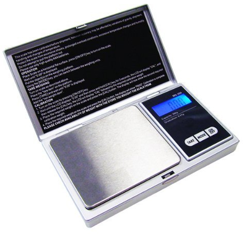G&G MS Feinwaage Taschenwaage Digitalwaage Münzwaage Goldwaage Scale (500gx0,01g+Kalibriergewicht, silber)