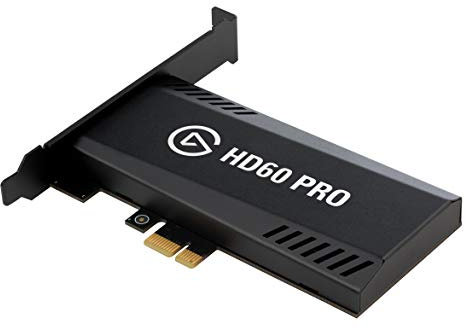 Elgato Game Capture HD60 Pro Streamen und aufnehmen (in 1080p60, Instant Gameview mit überlegener Low-Latency-Technologie, H.264 Hardware-Encoding, PCIe), 1GC109901002, Schwarz