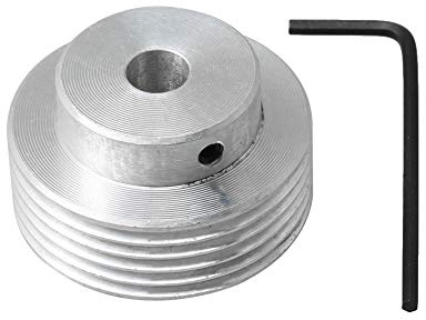 logyues Aluminum Multi-Ribbed Belt Pulley V-Belt Pulley OD 40mm Silver (Inner Hole 8mm)
