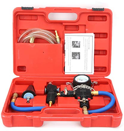 Coolant Vacuum Refill Kit, Cooling System Vacuum Purge Radiator, Universal Automotive Water Pneumatic Vacuum Antifreeze Change Filler Set, With Adapter Case Hose For Car Van Suv