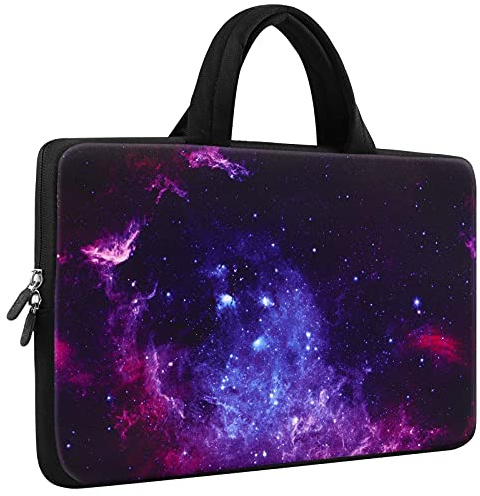 ICOLOR 11 11.6 12 12.1 12.5 inch Laptop Carrying Bag Chromebook Case Notebook Ultrabook Bag Tablet Cover Neoprene Laptop Sleeve case chromebook Sleeve with Handle Kids Boys Girls Blue Galaxy