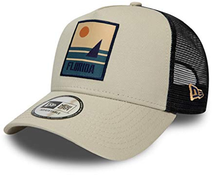 New Era Miami A Frame Adjustable Trucker Patch Location Patch