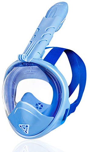 Spokey Kinder Schnorchelmask Vollgesichtsmaske Tauchmaske Taucherbrille Webcam-Halter ZUMI JR Blau
