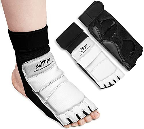 Langray Pie Protector Taekwondo Tobillera Soporte Protección Equipo de Entrenamiento de Boxeo MMA Saco de Boxeo Karate Artes Marciales Kickboxing Muay Kung Fu (XL)