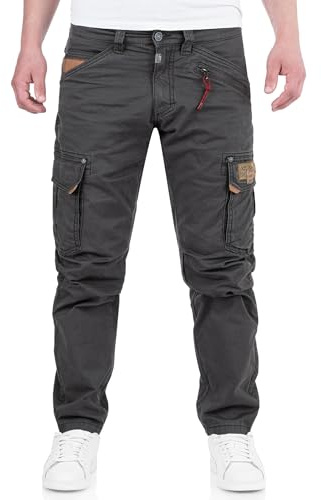 Timezone RogerTZ Roger Herrenhose Cargohose lässig modern (W36/L34, Blue Graphite)