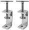 QWORK 2 Pezzi Morsetto a C in Acciaio Inox 304, Morsetto a C per impieghi gravosi, Per Lavorazione Legno DIY, Saldatura, Mobili, Colore Argento, Torsione a mano, Stile 2