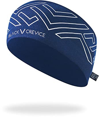 BLACK CREVICE Merino Headband I Stylisches One Size Stirnband I Unisex-Stirnband aus 70% Merino & 30% Polyester I Sport Stirnband I One Size Strick Stirnband