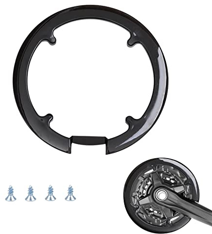 Floatdream Couvre-Chaîne de Vélo, Anneau de Protection de Chaîne de Vélo en Plastique, Disque de Protection de Chaîne 8 Trous, pour 42 44 Dents de Vélo VTT (Noir)