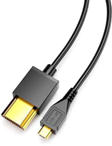 SNLLMZI HDMI to Micro USB Cable, 1.5M/ 5ft HDMI Male to Micro USB Male Data Charging Cord Converter Connector Cable - 5pin