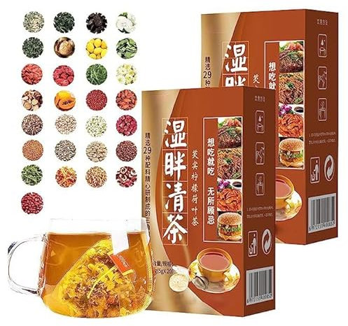 BIVOO tè for la Cura del fegato da 2 Pezzi, tè for la Cura del fegato da 29 sapori, tè Dimagrante for la rimozione dell'umidità