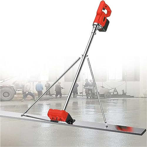 Règle de nivellement de surface de ciment de chape électrique sans fil, outil de vibration de chape en béton électrique, chape de surface en béton à lame de 150 cm, avec moteur sans balais,2Batteries