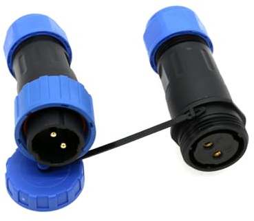 ZBLZGP TY20 2 pin enchufe sin soldadura tornillo conexión impermeable rápido desconectar panel montaje alambre macho hembra cable enchufe hembra para exterior eléctrico solar