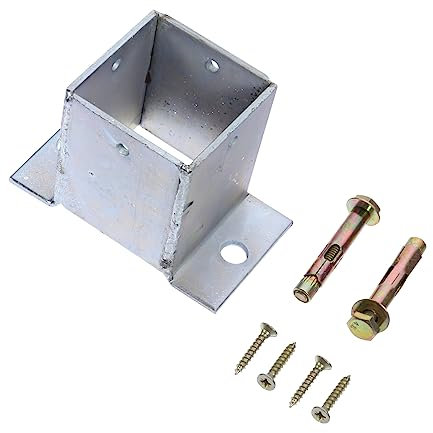 UPKOCH Heavy Duty Fence Post Base Cover Brackets and Screws Post Base Bracket for Garden Fencing