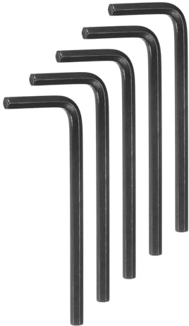 QUARKZMAN 5 Piezas de Llave Hexagonal 9/64 L-Shape Hexagon Sae Wrenches de Acero Cromado Vanadio para Reparaciones en el Hogar, Color Negro